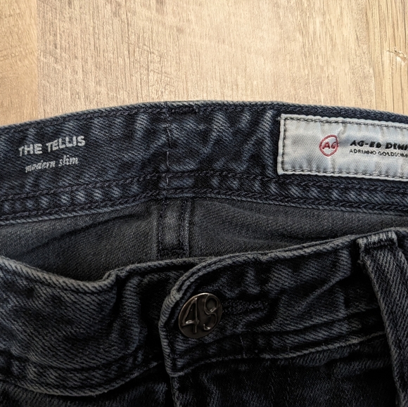 AG Adriano Goldschmied Dark Wash The Tellis Modern Slim Jeans - Picture 7 of 8